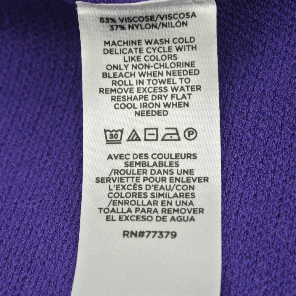 Ann Taylor Long Sleeve Boat Neck Purple Dress Worn Once - Picture 8 of 8